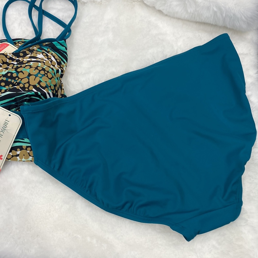 Tropical Escape Tankini Size 12 - Picture 3 of 10
